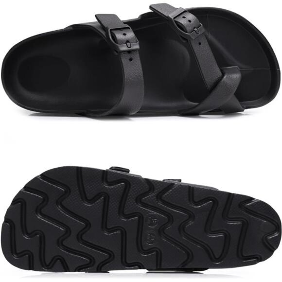 Women's Platform Sandals with Arch Support Comfortable Foam Slides Lightweight - Picture 3 of 7